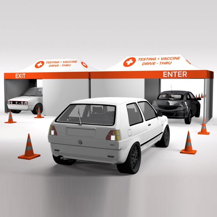 Drive-Thru Testing Tents & Deploying Testing Stations